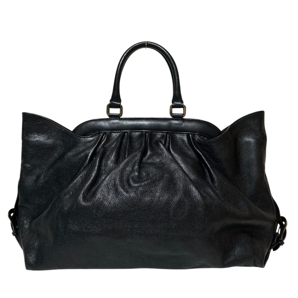 FENDI leather handbag doctors bag black